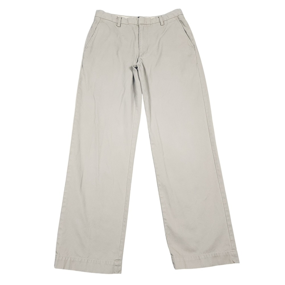 Banana Republic Dawson Mens Pants 33x34 Khaki Chino Relaxed Fit Cotton Straight
